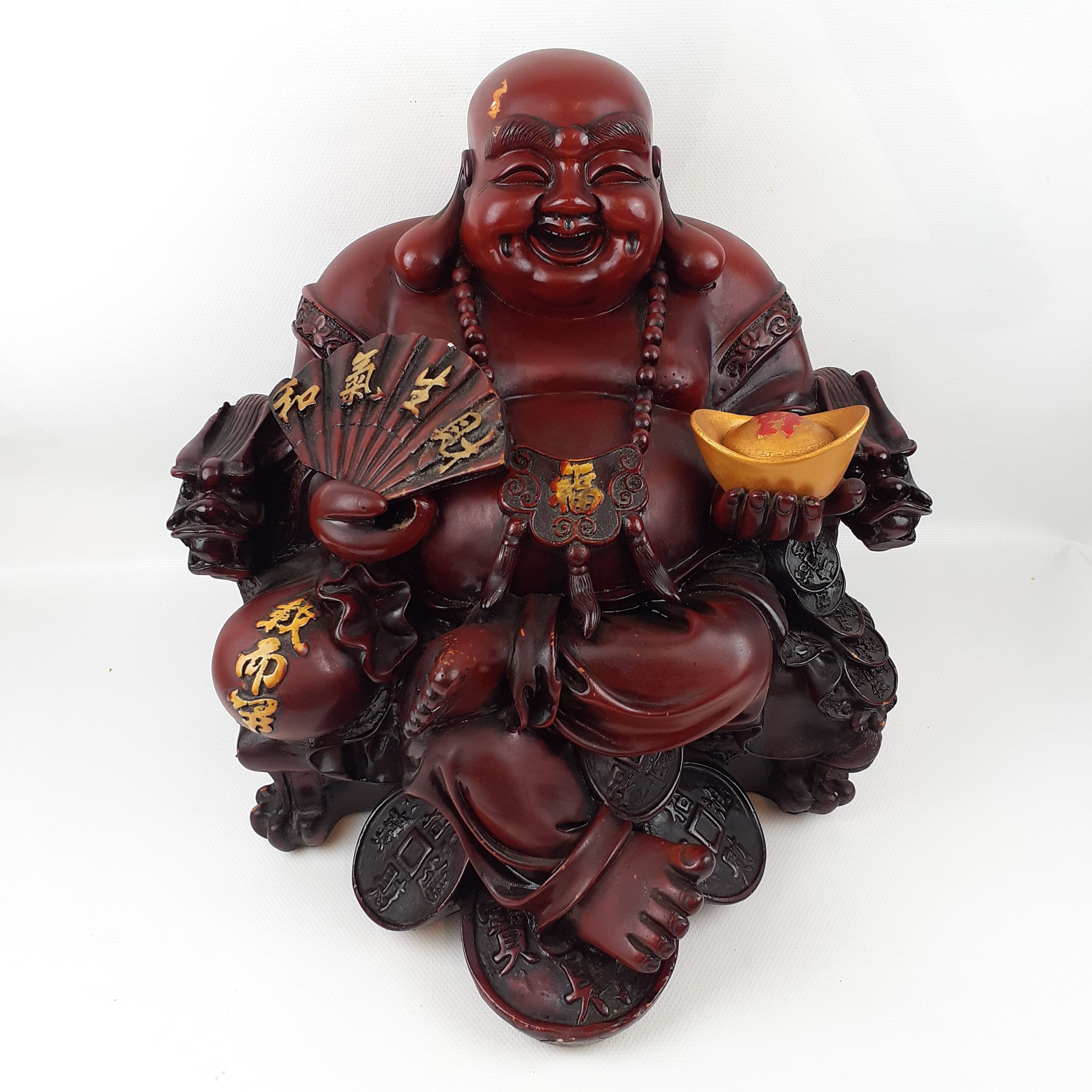 Voir photo 3 de Sculpture Bouddha rieur en résine Sculpture Bouddha rieur en résine Bon état reconditionné photo 3