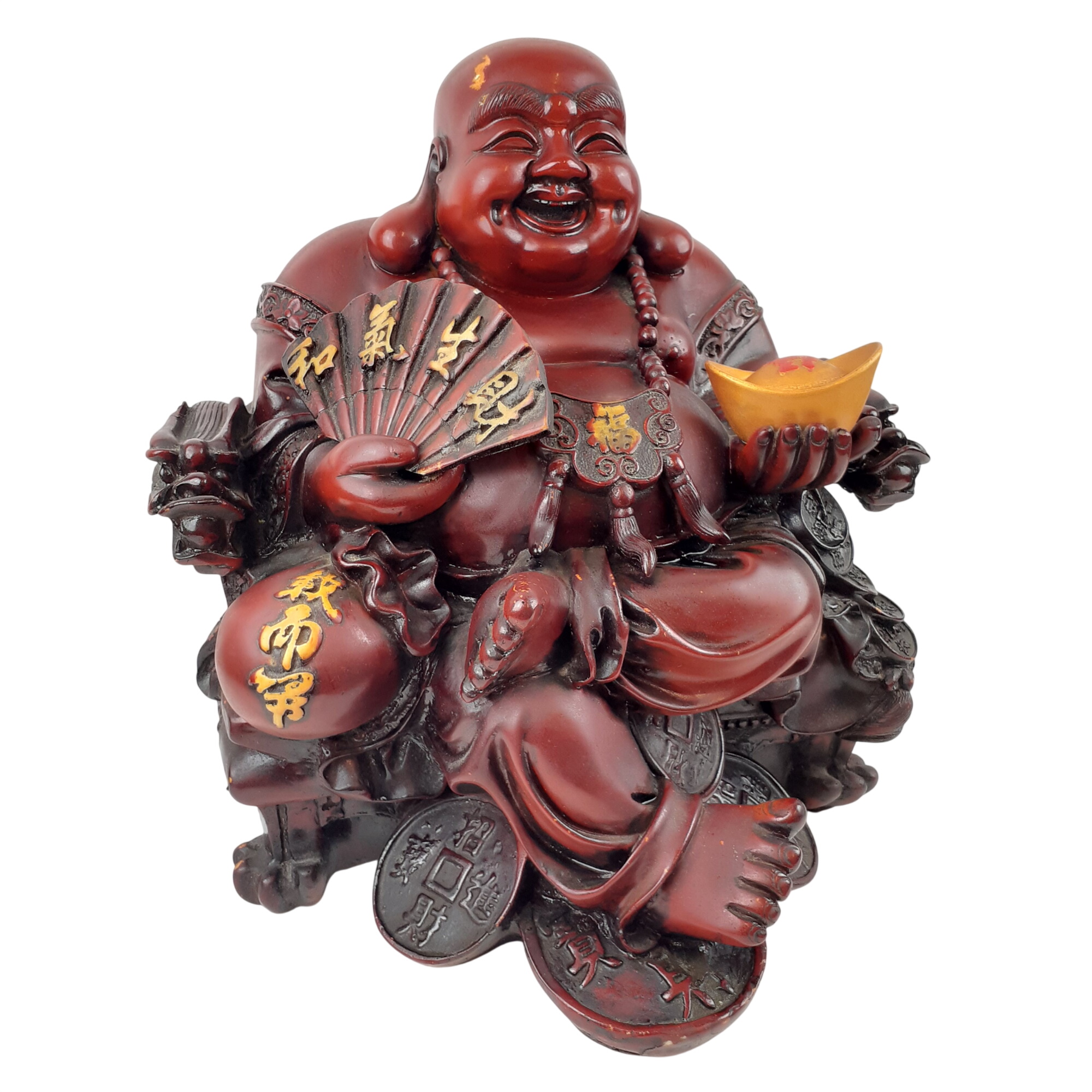 Acheter Sculpture Bouddha rieur en résine Bon état - 80,00 € Sculpture Bouddha rieur en résine Bon état reconditionné disponible sur Label Emmaüs