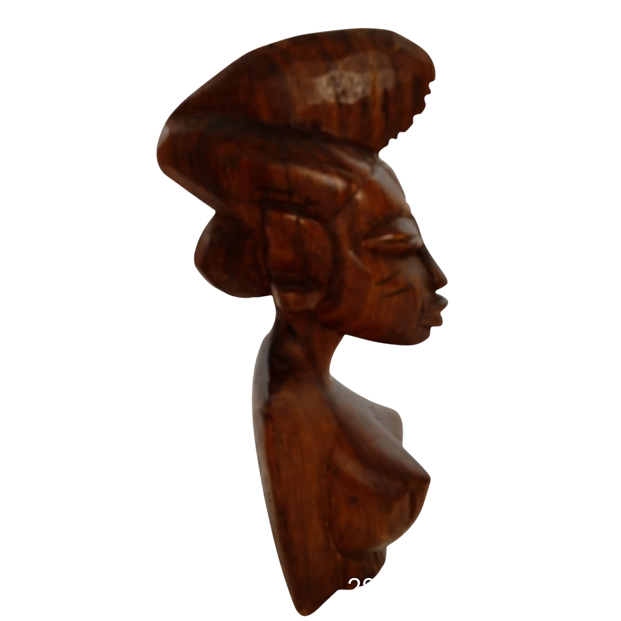 Voir photo 2 de Sculpture buste de femme en bois ébène art Africain Sculpture buste de femme en bois ébène art Africain Très bon état reconditionné photo 2