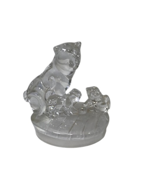 Acheter Sculpture de chats en verre Très bon état - 11,00 € Sculpture de chats en verre Très bon état reconditionné disponible sur Label Emmaüs