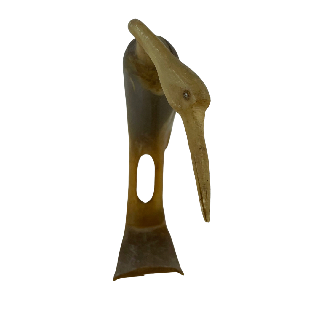 Voir photo 11 de Sculpture de Héron Vintage en Corne Sculptée Sculpture de Héron Vintage en Corne Sculptée Très bon état reconditionné photo 11
