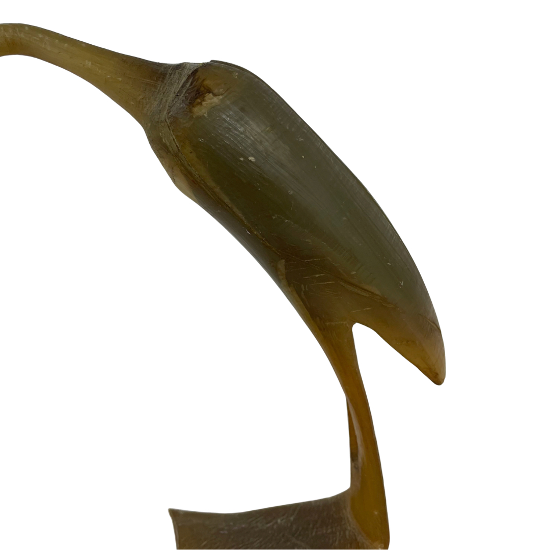 Voir photo 6 de Sculpture de Héron Vintage en Corne Sculptée Sculpture de Héron Vintage en Corne Sculptée Très bon état reconditionné photo 6