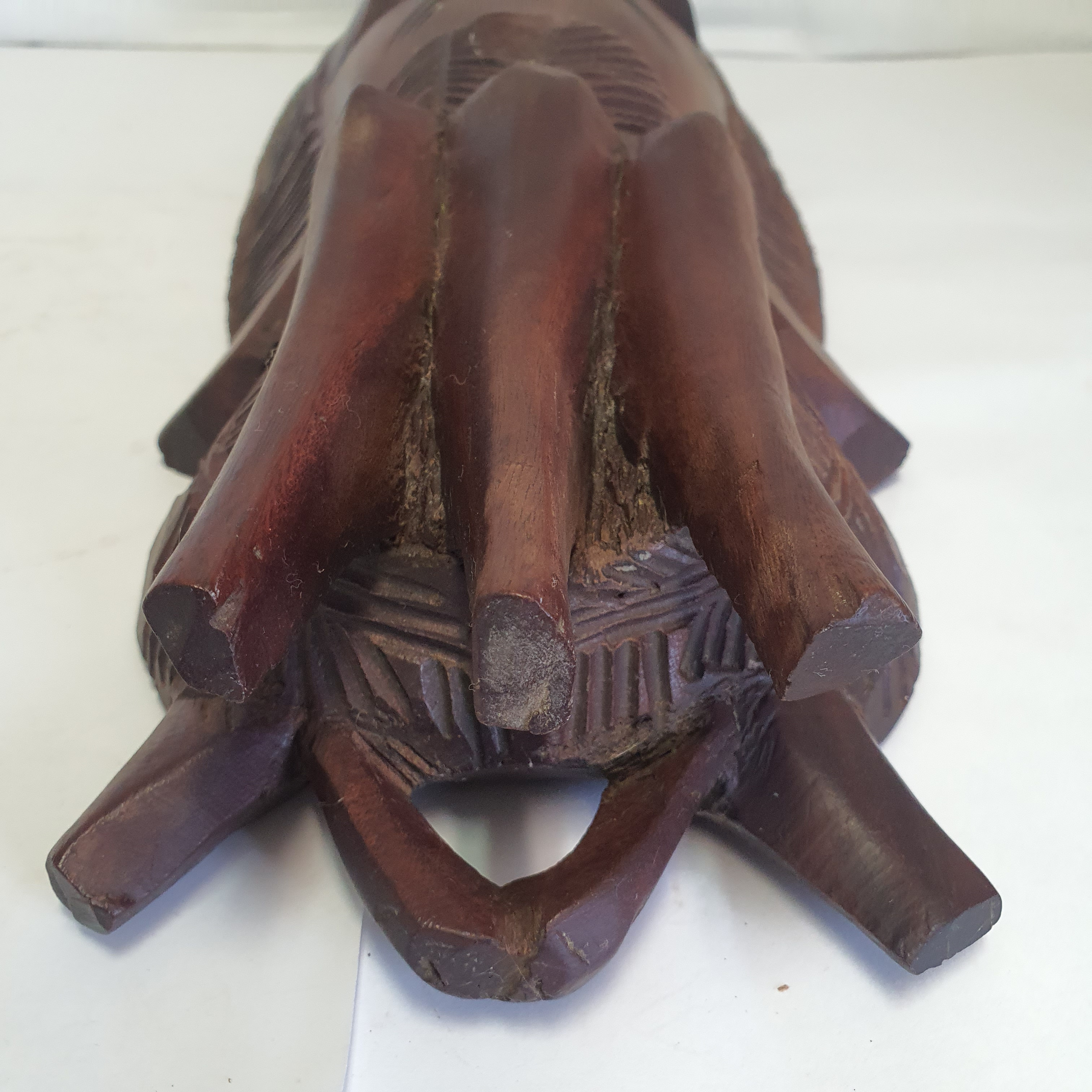 Voir photo 10 de Sculpture en Bois Masque Africain Sculpture en Bois Masque Africain État correct reconditionné photo 10