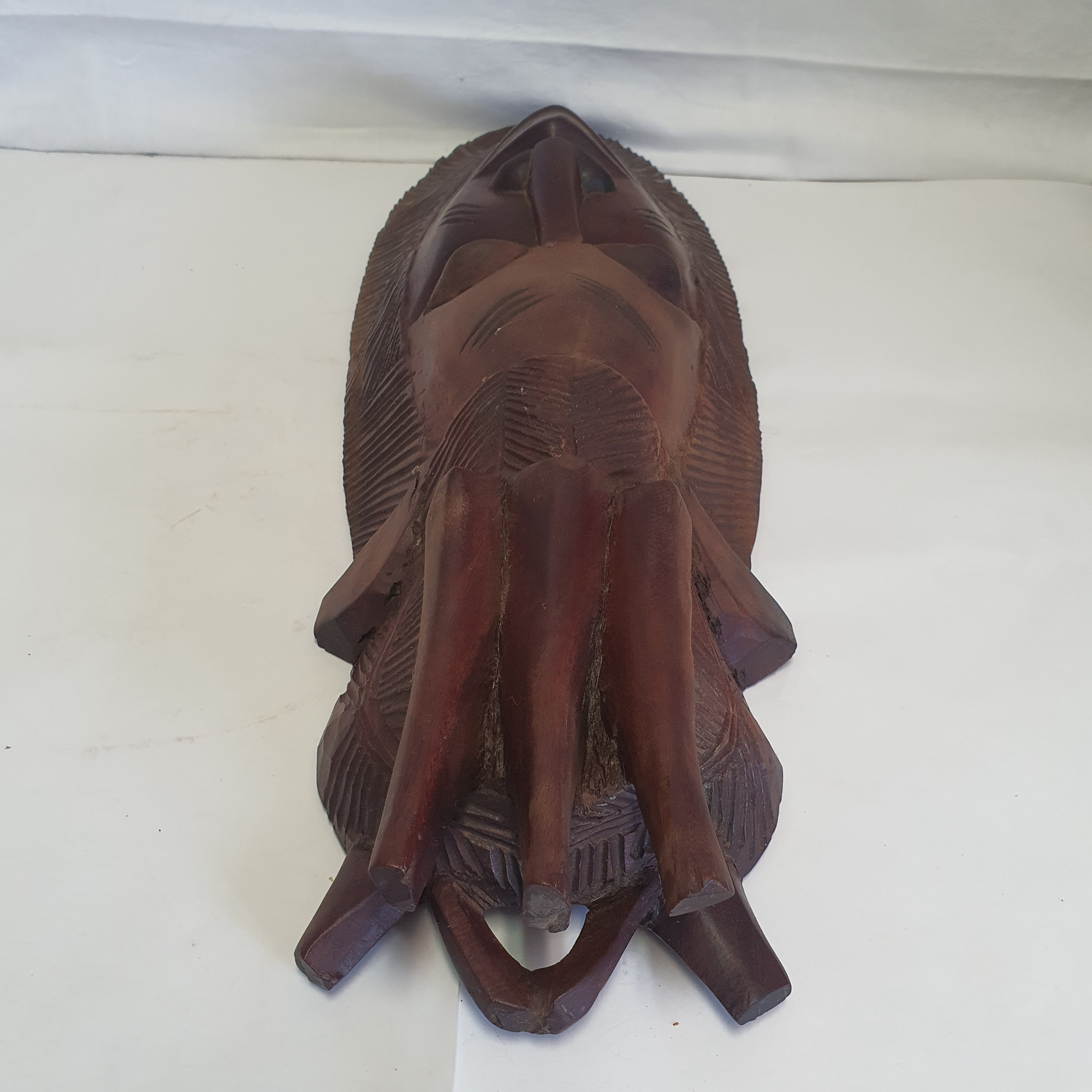 Voir photo 11 de Sculpture en Bois Masque Africain Sculpture en Bois Masque Africain État correct reconditionné photo 11