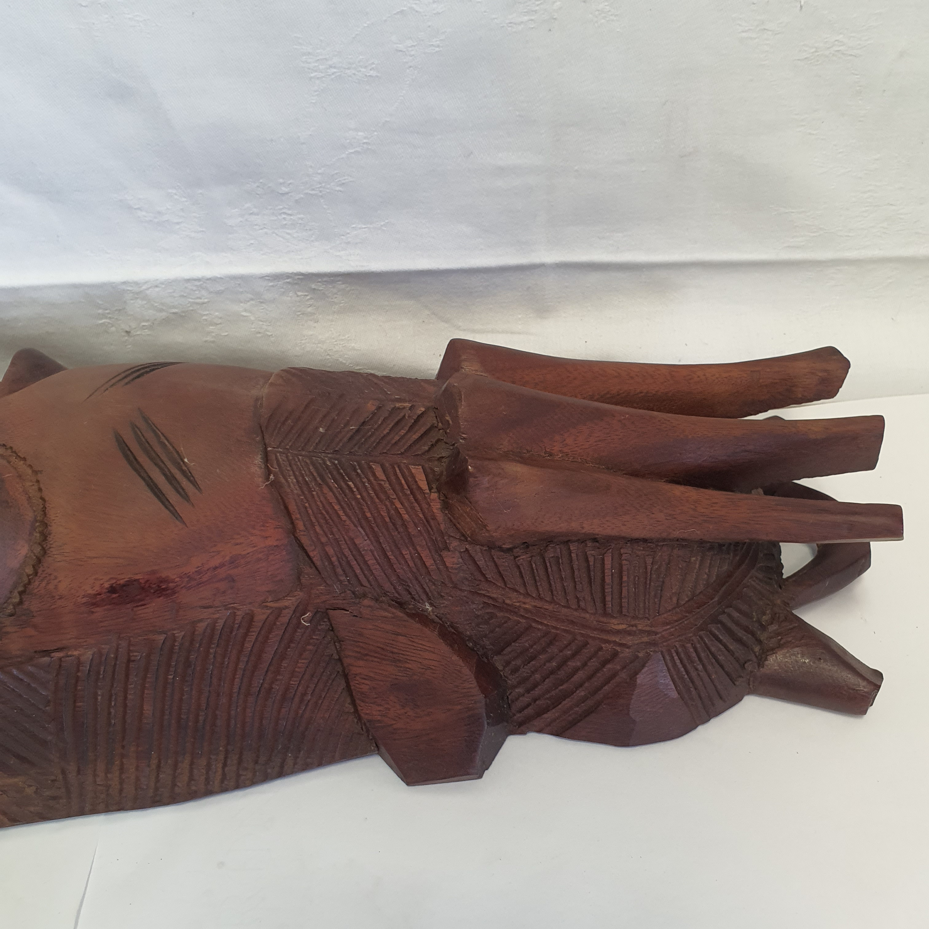 Voir photo 8 de Sculpture en Bois Masque Africain Sculpture en Bois Masque Africain État correct reconditionné photo 8
