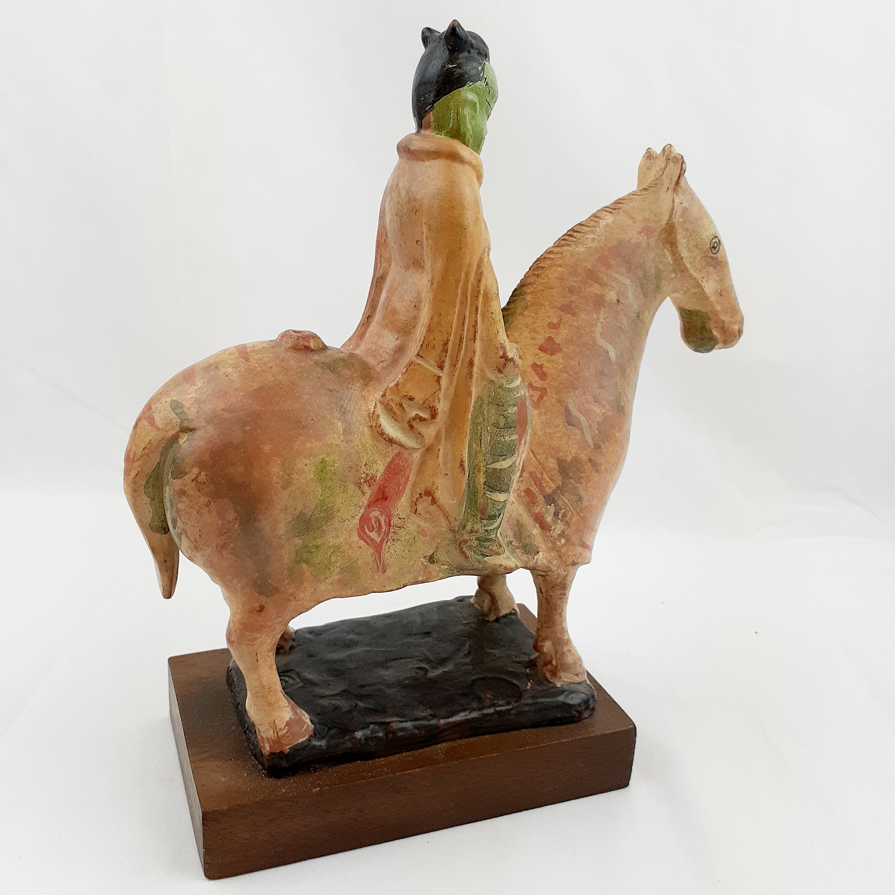 Voir photo 11 de Sculpture en terre cuite polychrome - Cavalier Tang Sculpture en terre cuite polychrome - Cavalier Tang Parfait état reconditionné photo 11