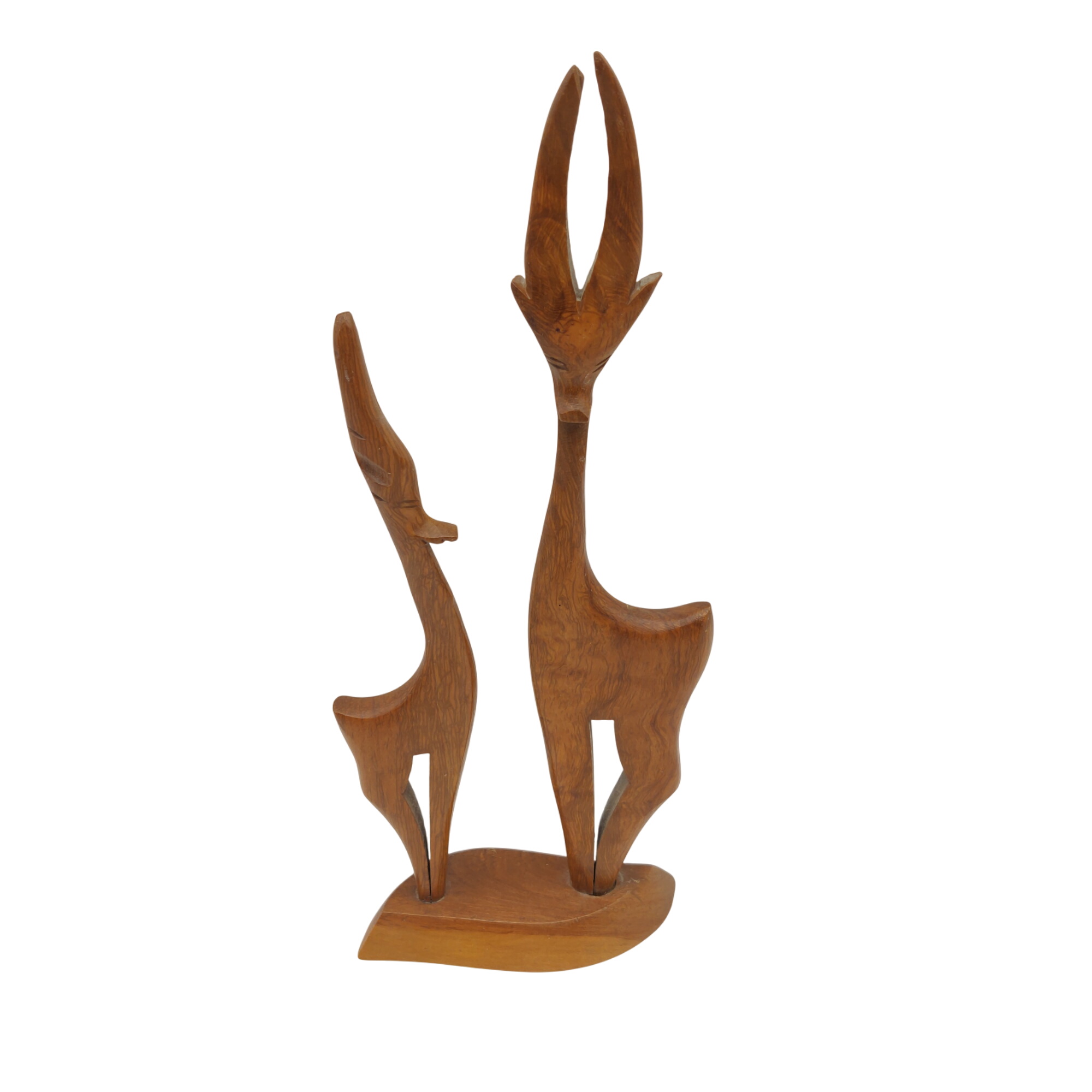 Acheter Sculpture gazelles en bois Bon état - 12,00 € Sculpture gazelles en bois Bon état reconditionné disponible sur Label Emmaüs