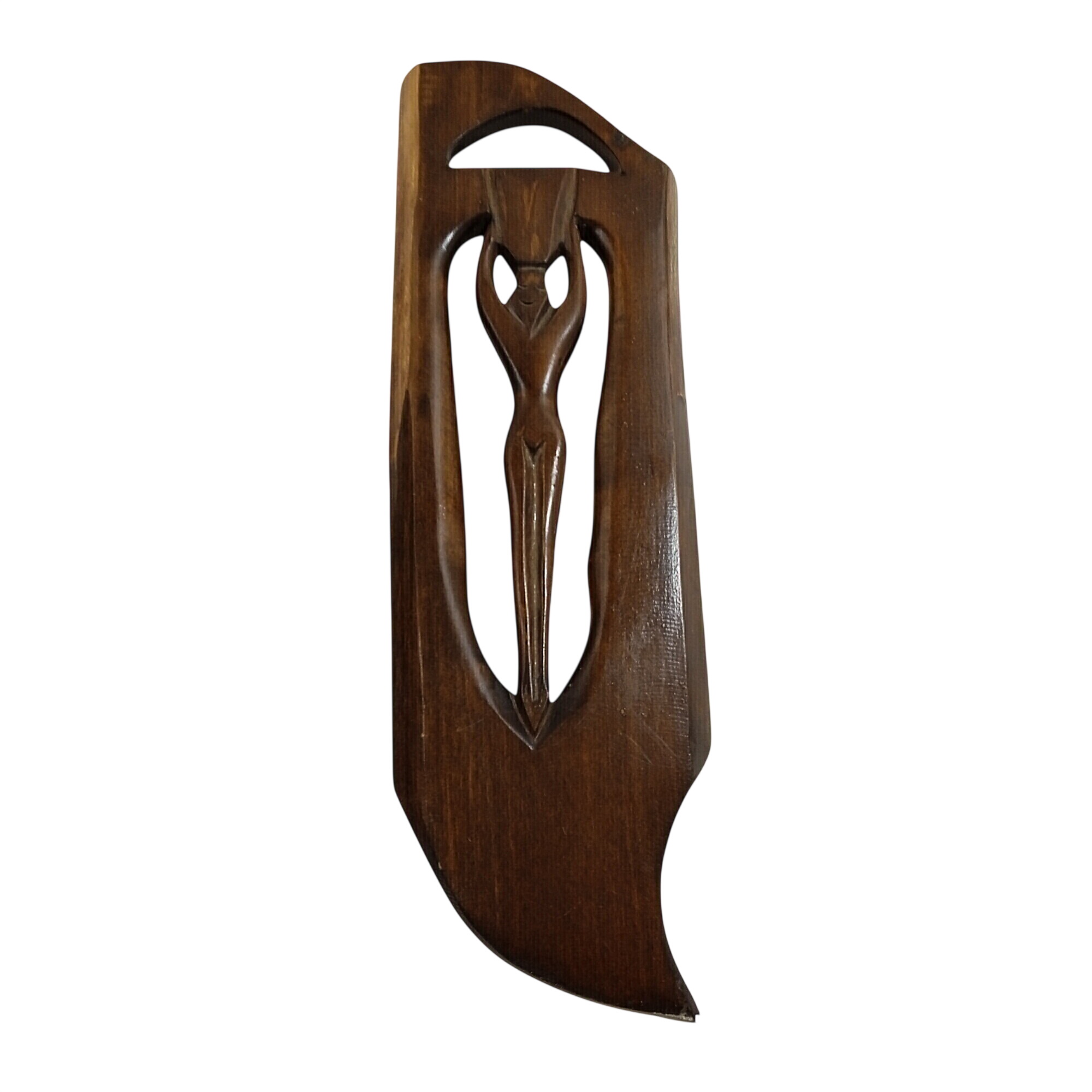 Voir photo 2 de Sculpture mural femme nue en bois fait main Sculpture mural femme nue en bois fait main Bon état reconditionné photo 2