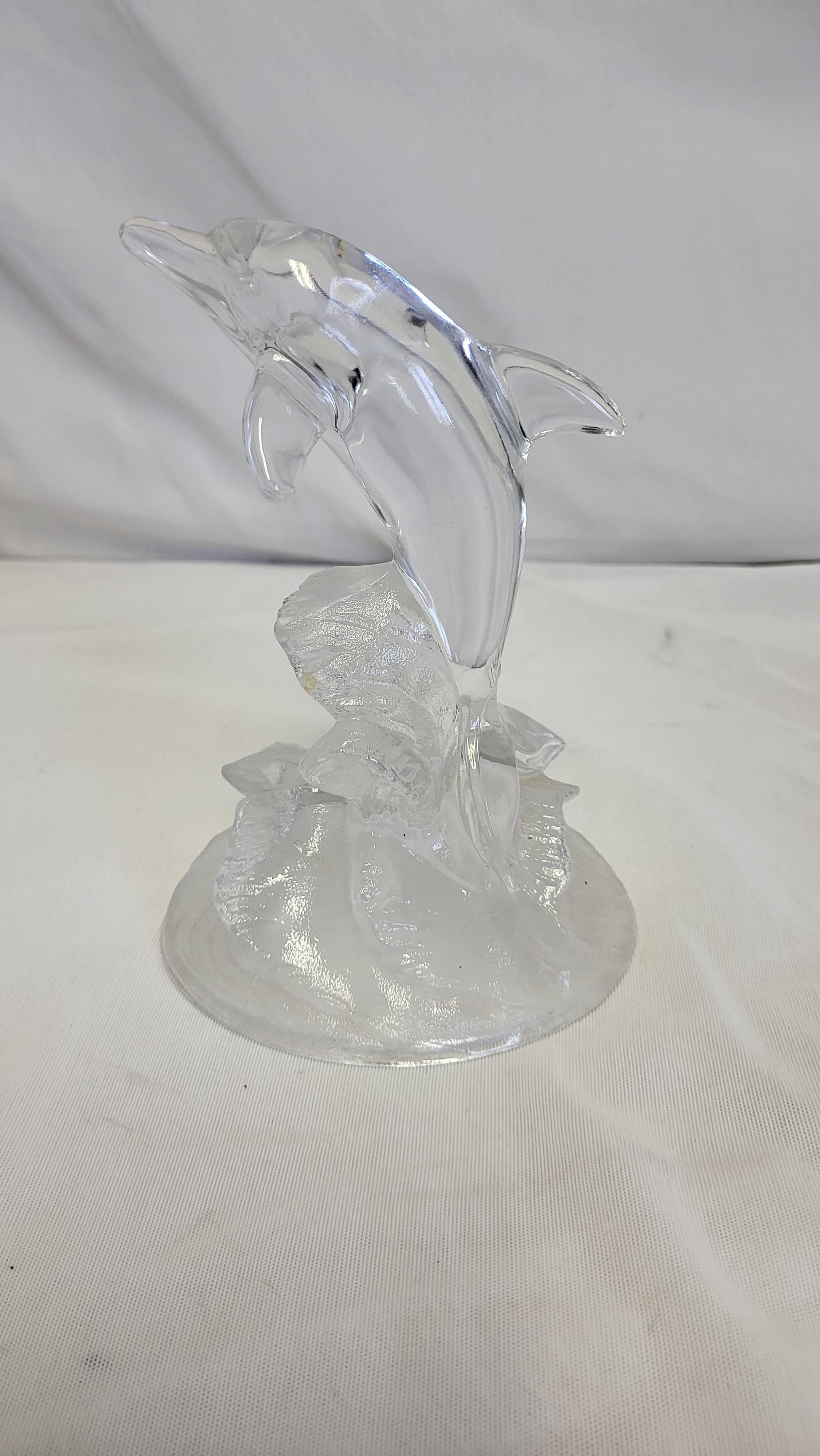 Voir photo 5 de Sculpture statue dauphin cristal Arques vintage Sculpture statue dauphin cristal Arques vintage État correct reconditionné photo 5