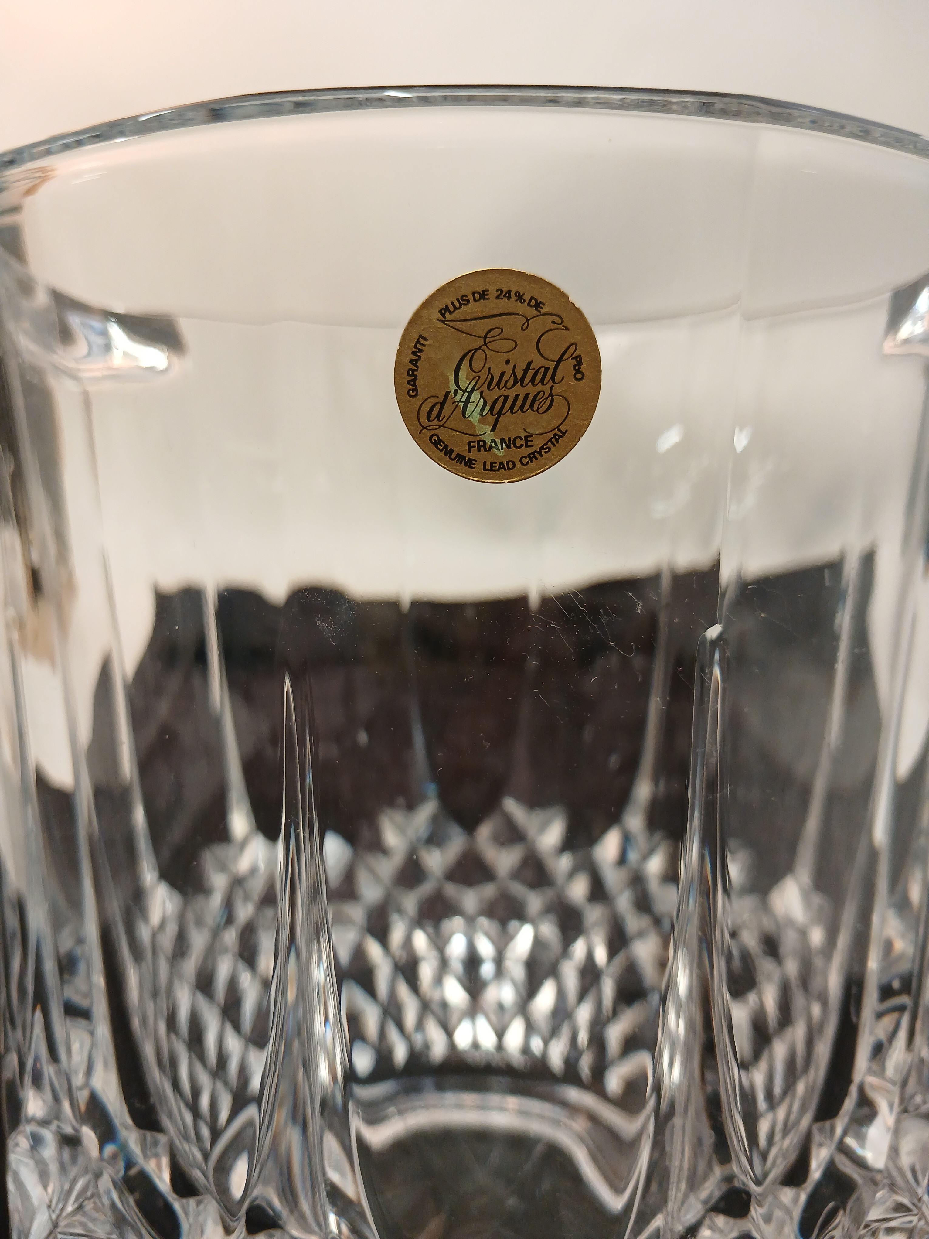 Voir photo 2 de Seau à champagne - cristal d'Arques Seau à champagne - cristal d'Arques Bon état reconditionné photo 2