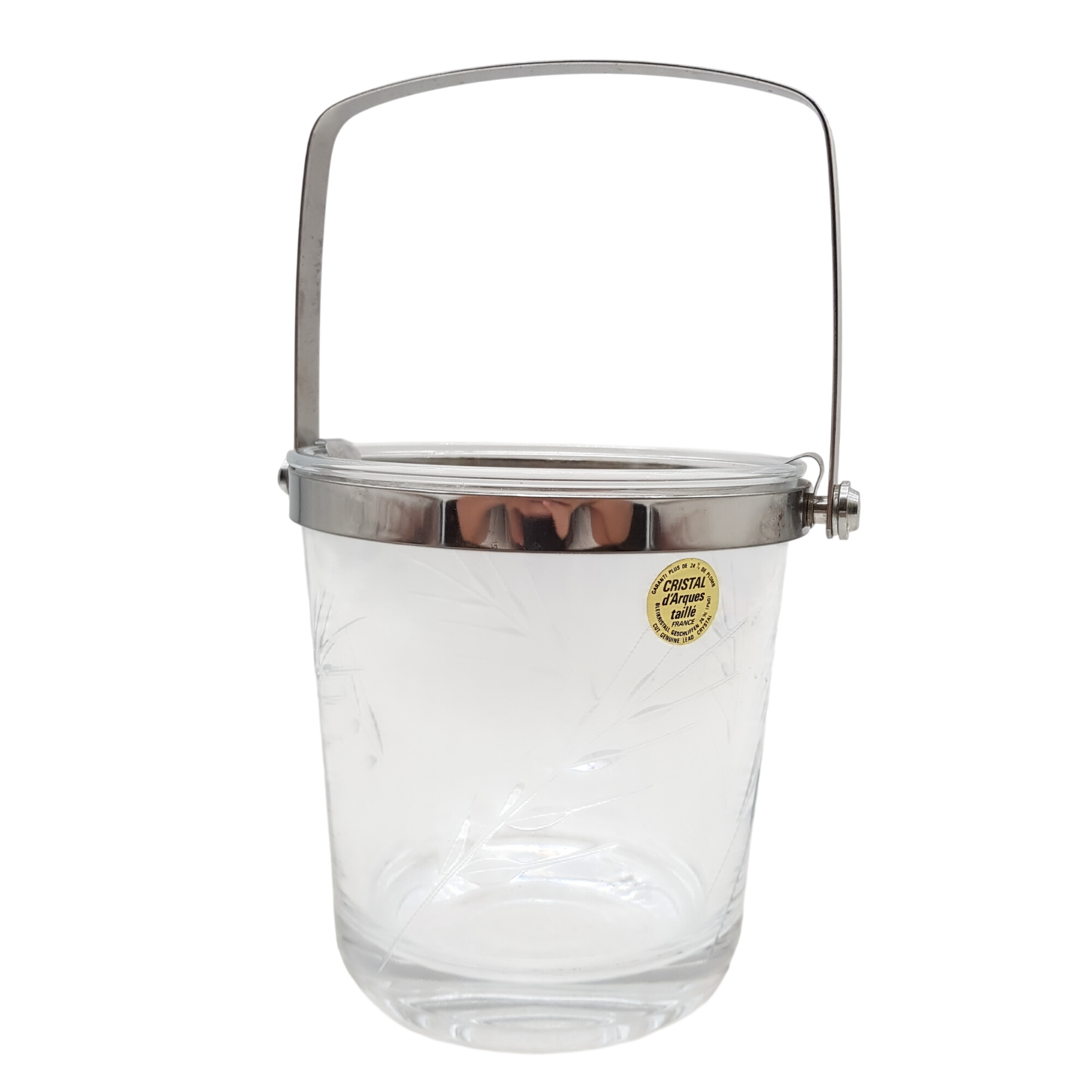 Acheter Seau à glaçons en cristal d'Arques avec motifs épi de blé Bon état - 10,00 € Seau à glaçons en cristal d'Arques avec motifs épi de blé Bon état reconditionné disponible sur Label Emmaüs