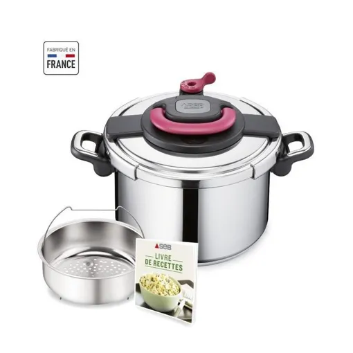 SEB P4371407 COCOTTE MINUTE CLIPSO+ STYLE AUTOCUISEUR 8 L A POIGNÉES RABATTABLES, TOUS FEUX DONT INDUCTION Bon état reconditionné disponible sur Rakuten