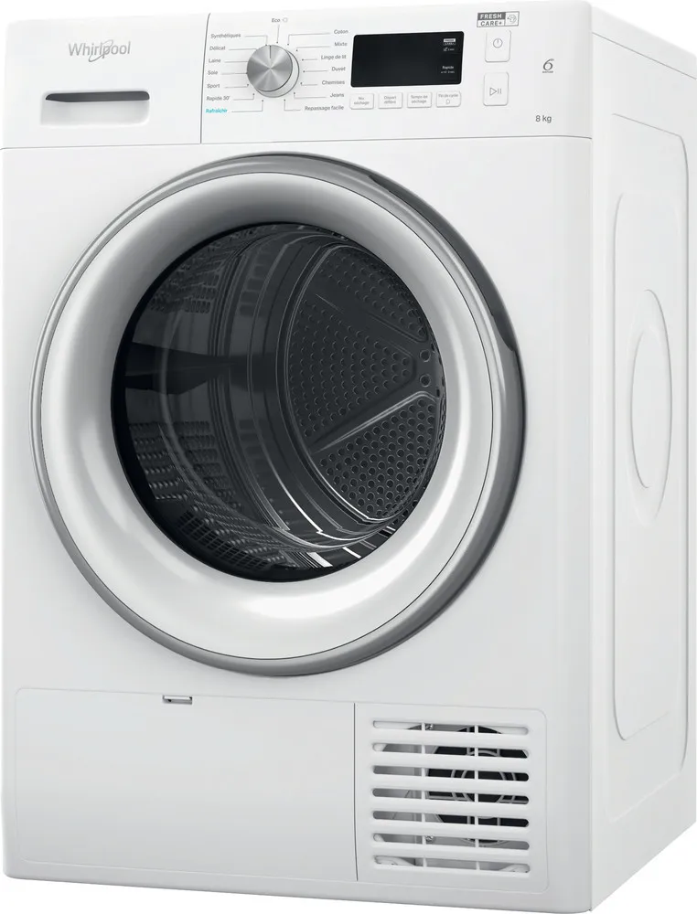 Seche-linge pompe à chaleur WHIRLPOOL FFTM1182WSFRR Parfait état Whirlpool reconditionné disponible sur Underdog