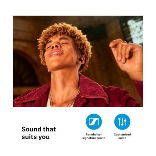 Sennheiser Accentum True Wireless Noir / Écouteurs intra-auriculaires True Wireless - Excellent état Parfait état Sennheiser reconditionné photo 2 | Dero