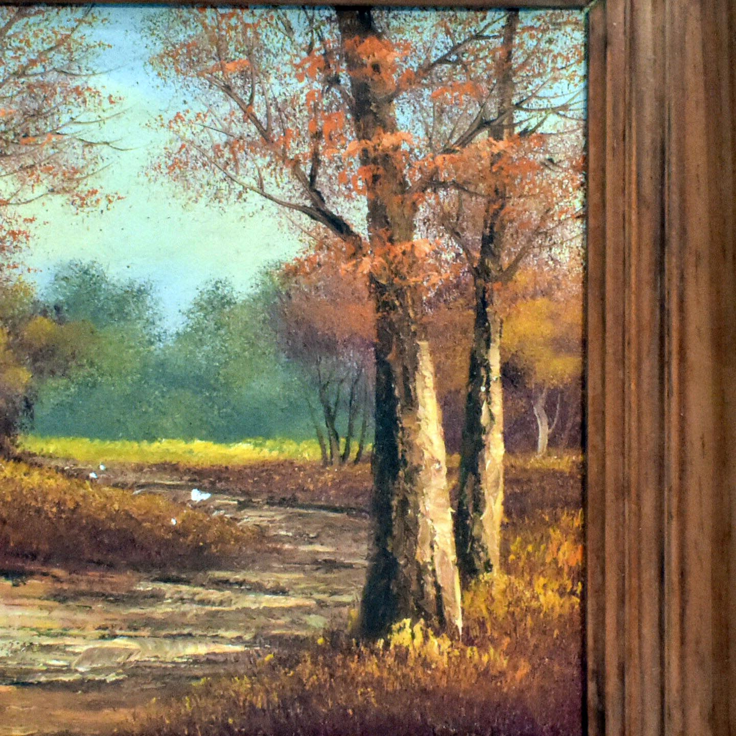 Voir photo 4 de Sentier Forestier - Huile sur Toile - Signée Cantrell Sentier Forestier - Huile sur Toile - Signée Cantrell reconditionné photo 4
