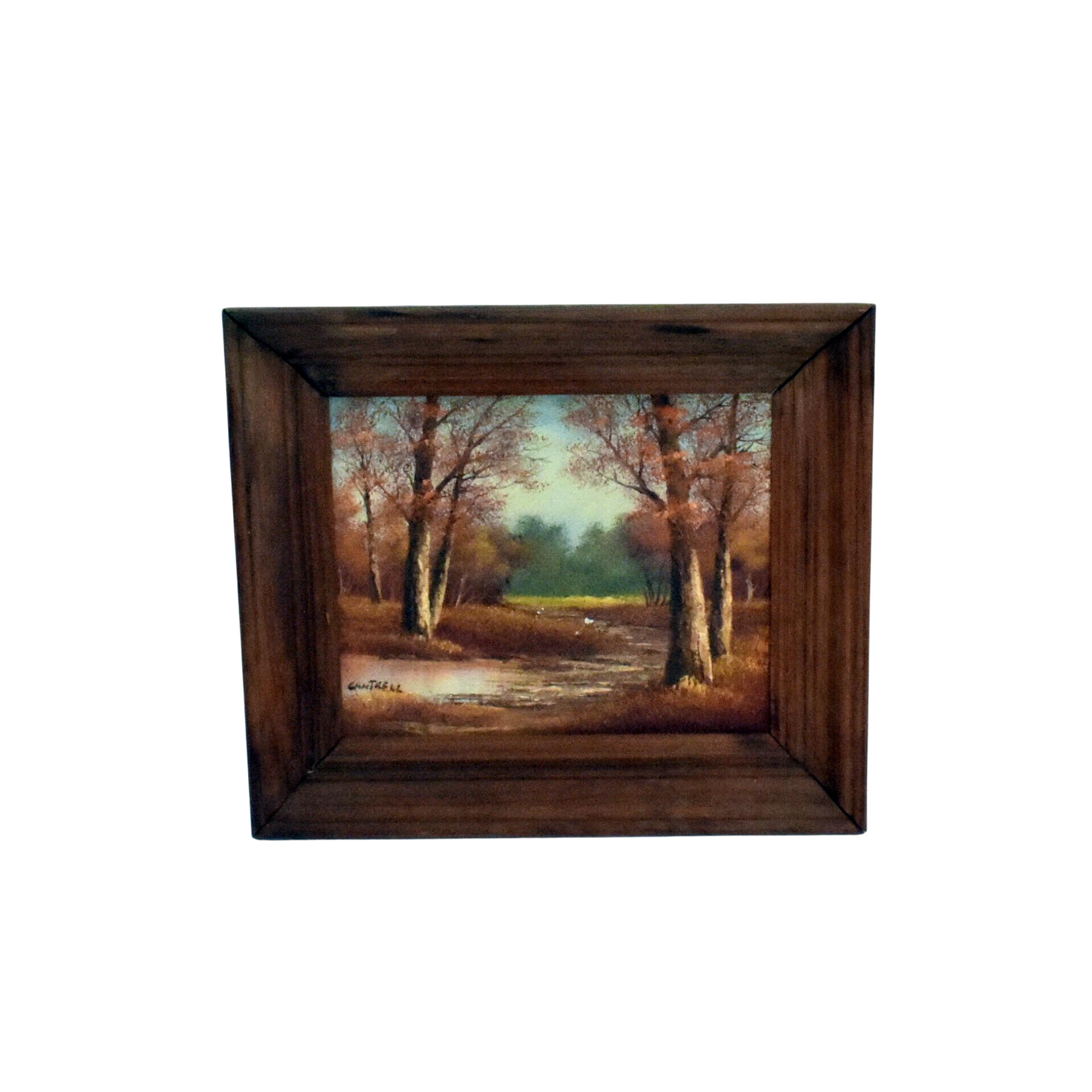 Sentier Forestier - Huile sur Toile - Signée Cantrell - 22,00 € Sentier Forestier - Huile sur Toile - Signée Cantrell reconditionné disponible sur Label Emmaüs
