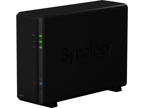 Serveur NAS Synology DiskStation DS118 1 baie 1 Go Noir État correct - 189,94 € Serveur NAS Synology DiskStation DS118 1 baie 1 Go Noir État correct Synology reconditionné disponible sur Fnac