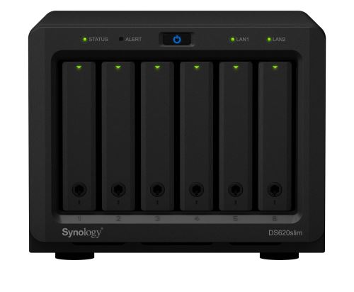 Serveur NAS Synology DS620 slim 6 baies 2 Go Noir État correct Synology reconditionné disponible sur Fnac