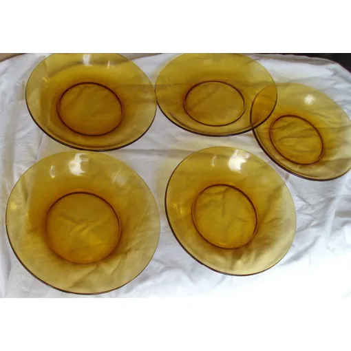 Acheter Service 8 Assiettes Creuses Verre Orange Ambré Vereco. Années 60-70 Vintage occasion - 13,85 € Service 8 Assiettes Creuses Verre Orange Ambré Vereco. Années 60-70 Vintage occasion reconditionné disponible sur Rakuten