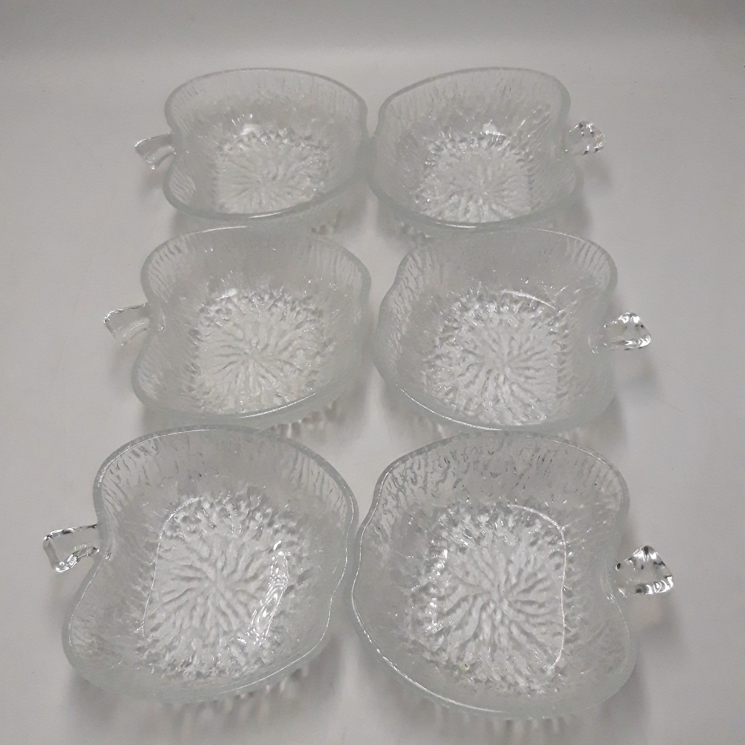 Voir photo 4 de Service à fruits vintage en verre – 6 pièces Service à fruits vintage en verre – 6 pièces Bon état reconditionné photo 4