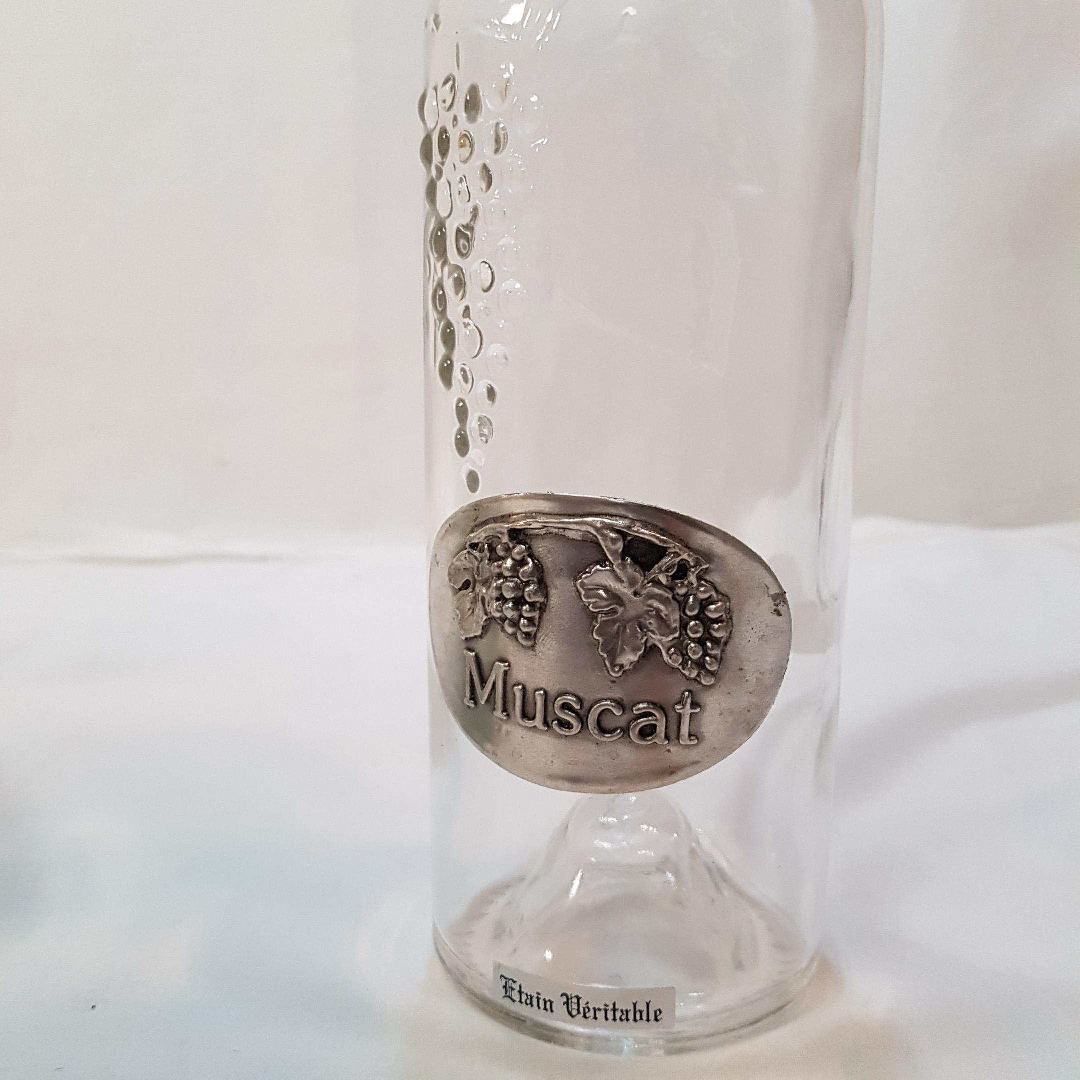Voir photo 4 de Service à Muscat en verre et étain véritable Service à Muscat en verre et étain véritable Très bon état reconditionné photo 4