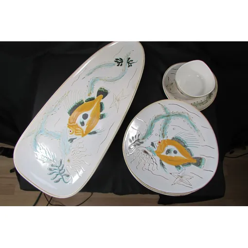 Service À Poisson, 1960s , M.B.F.A, Par Etel , Pornic occasion reconditionné disponible sur Rakuten