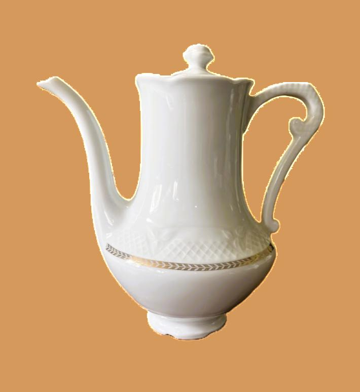 Voir photo 2 de Service à thé, théière, sucrier et pot à lait, porcelaine, création P. Deshoulières Service à thé, théière, sucrier et pot à lait, porcelaine, création P. Deshoulières reconditionné photo 2
