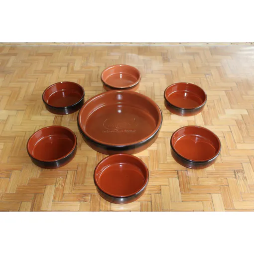 Acheter Service De 6 Ramequins Accompagnè D'un Grand En Grès Émaillè Marron. occasion - 15,00 € Service De 6 Ramequins Accompagnè D'un Grand En Grès Émaillè Marron. occasion reconditionné disponible sur Rakuten