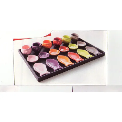 Service Gourmand 18 Pièces Neuf Céramique Dégustation Apéritif Café Dessert Bol Coupelle Vert Anis Orange Rose Taupe Rouge Violet Bon état reconditionné disponible sur Rakuten