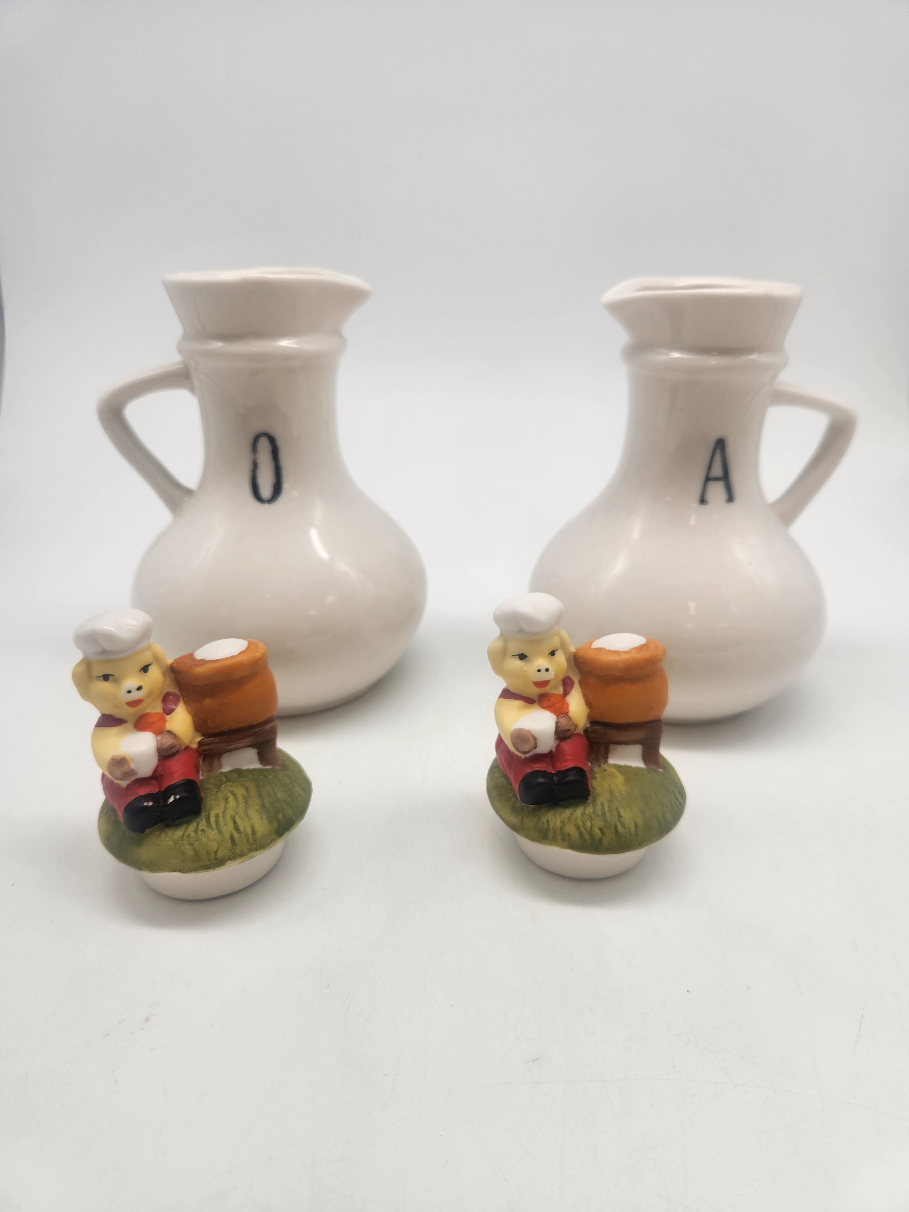 Voir photo 3 de Service Huile & Vinaigre vintage en Porcelaine Italienne Service Huile & Vinaigre vintage en Porcelaine Italienne Très bon état reconditionné photo 3