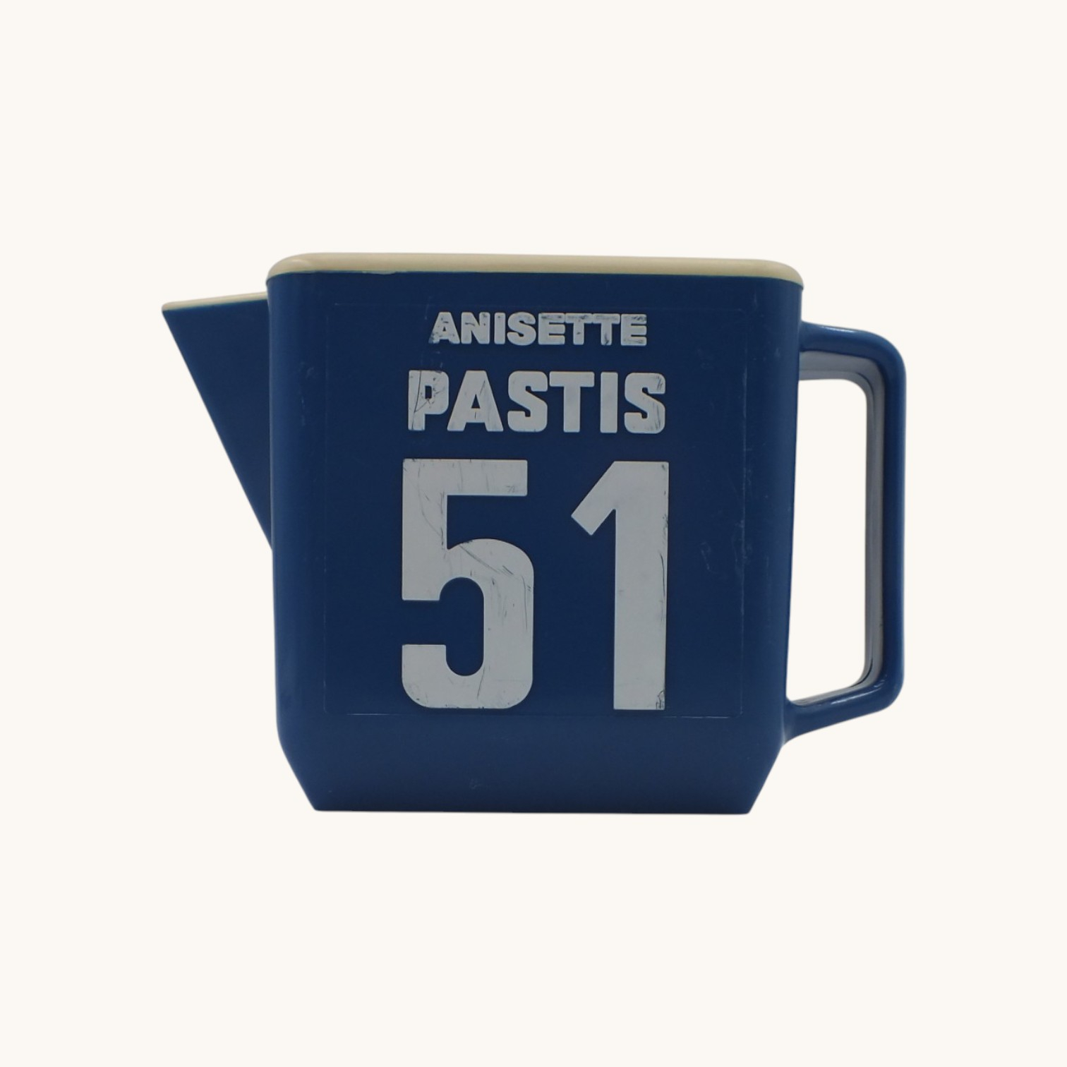 Voir photo 3 de Service Pastis 51 vintage — pichet bleu ANISETTE + 4 verres à bandes colorées Service Pastis 51 vintage — pichet bleu ANISETTE + 4 verres à bandes colorées Bon état reconditionné photo 3
