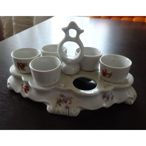 Serviteur À Oeufs. 5 Coquetiers Et Son Présentoir. Fin 1930. Manque Un Coquetier. occasion reconditionné disponible sur Rakuten
