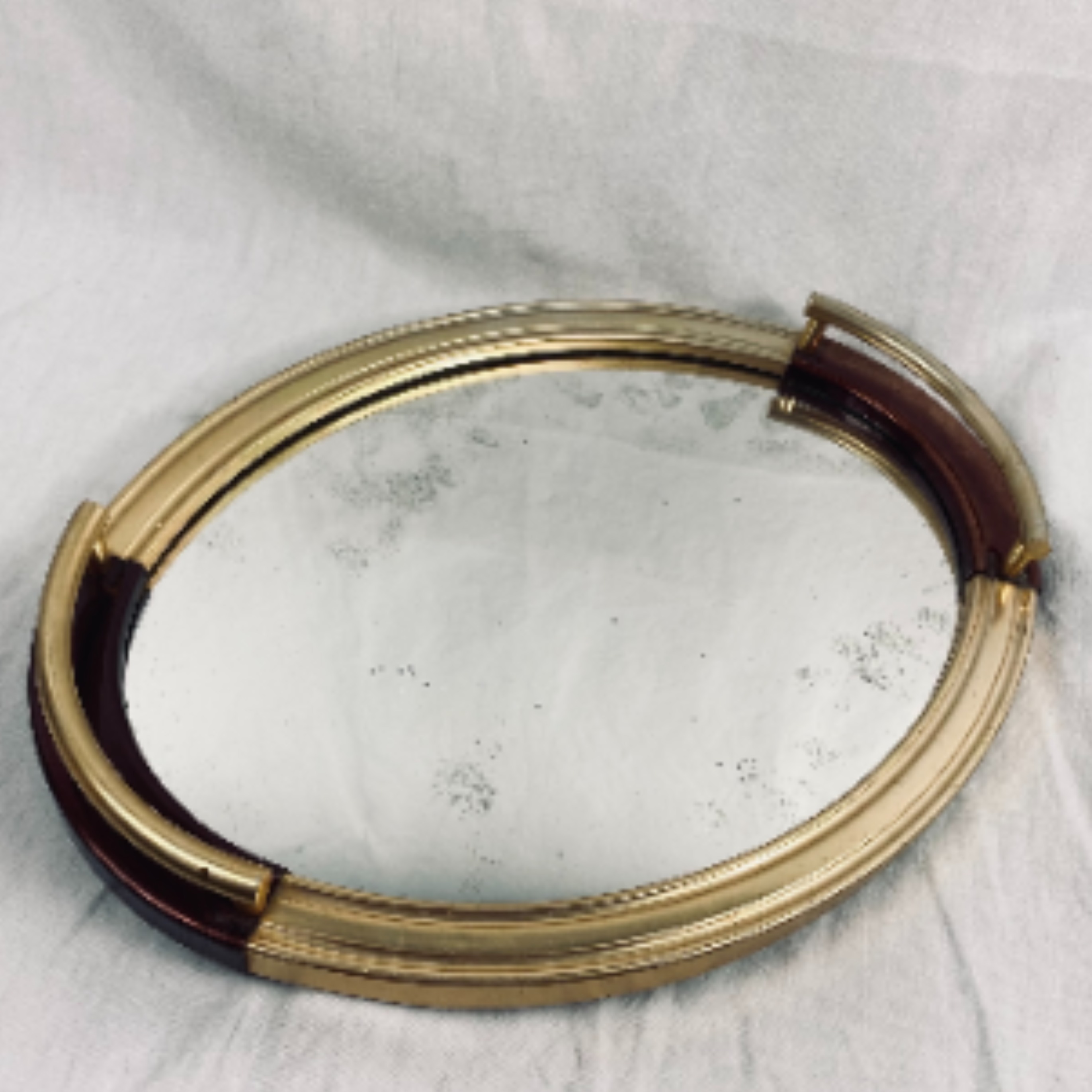 Voir photo 2 de Serviteur oval avec fond miroir Serviteur oval avec fond miroir reconditionné photo 2