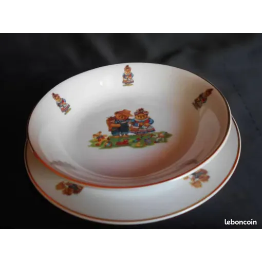Set À Déjeuner Pour Enfants, 2 Assiettes Porcelaine X3 Bon état - 16,03 € Set À Déjeuner Pour Enfants, 2 Assiettes Porcelaine X3 Bon état reconditionné disponible sur Rakuten