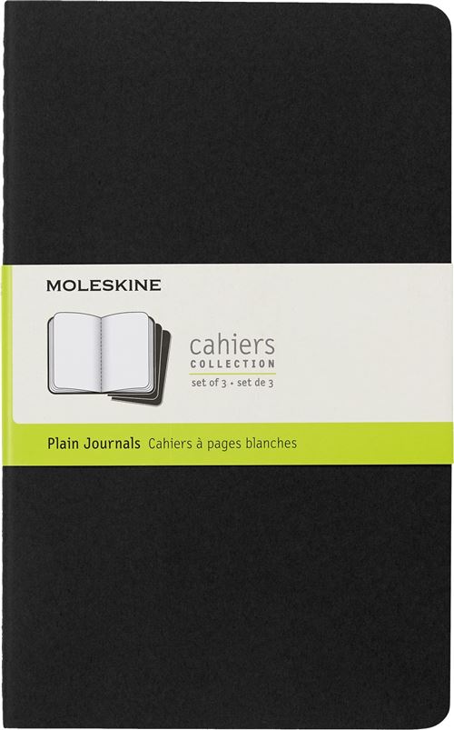 Set de 3 cahiers grand format Moleskine A pages blanches Noir État correct Moleskine reconditionné disponible sur Fnac