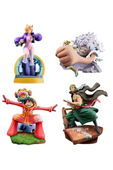 Set de 4 figurines en PVC One Piece Petitrama Logbox Re Birth Egghead 9 cm Bon état Megahouse reconditionné disponible sur Darty