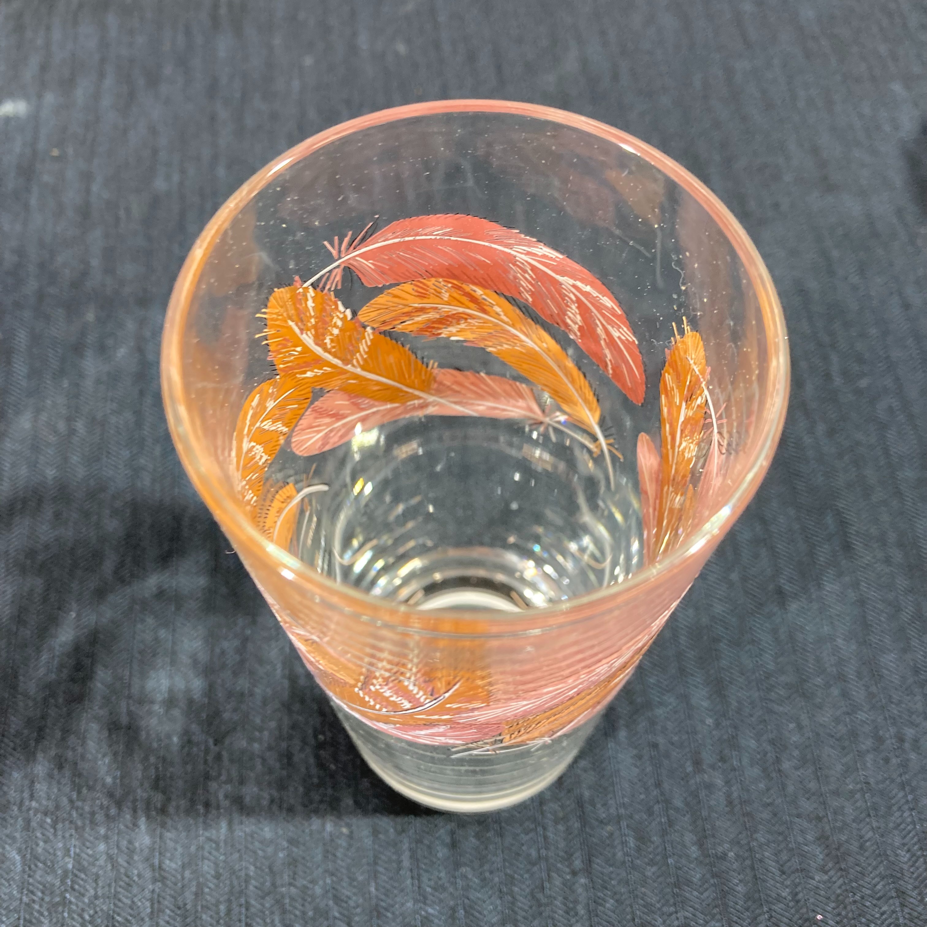 Voir photo 7 de 🍹 Set de 6 Verres Vintage & Panier en Osier - Motif Plumes Boho 🍹 Set de 6 Verres Vintage & Panier en Osier - Motif Plumes Boho reconditionné photo 7
