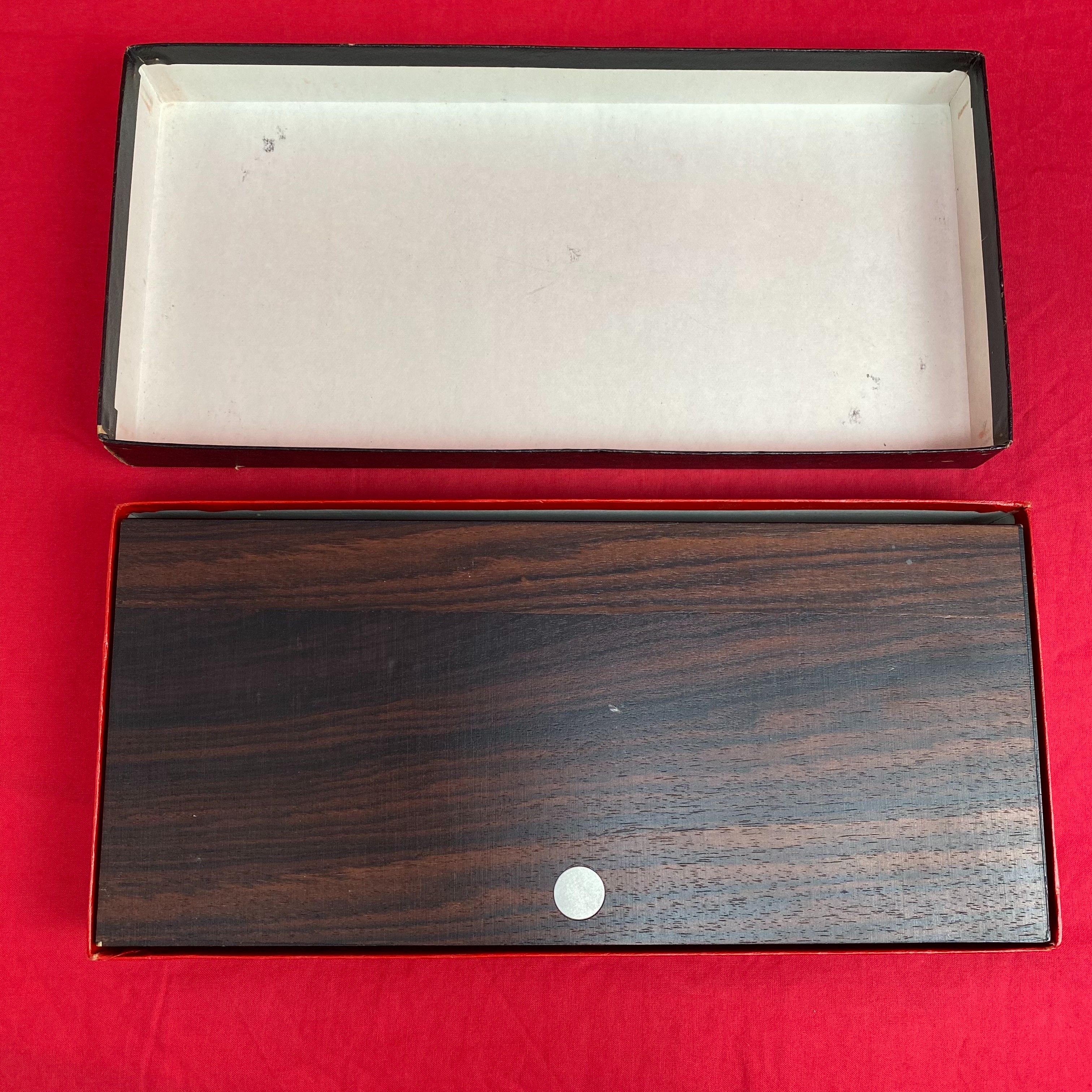 Voir photo 4 de Set de bar vintage Mid-Century en Palissandre et acier inoxydable Année 60/70 Set de bar vintage Mid-Century en Palissandre et acier inoxydable Année 60/70 Bon état reconditionné photo 4