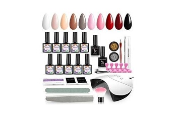 Shelloloh kit manucure vernis gel semi permanent 10 couleurs nail art machine à ongles 36w uv/led lampe pour ongle base coat top coat nail outils Bon état N/A reconditionné disponible sur Darty