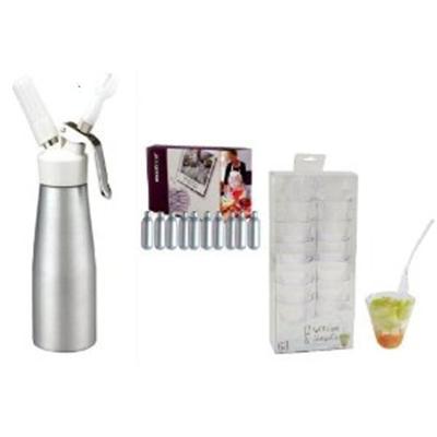 Siphon à mousses Gourmet, sauces et crèmes chaudes ou froides 500 ml + 1 boit... État correct N/A reconditionné disponible sur Fnac