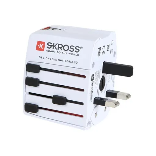 SKROSS World Adapter MUV USB - Adaptateur secteur - 2.5 A - 2 connecteurs de sortie (USB) - blanc occasion reconditionné disponible sur Rakuten
