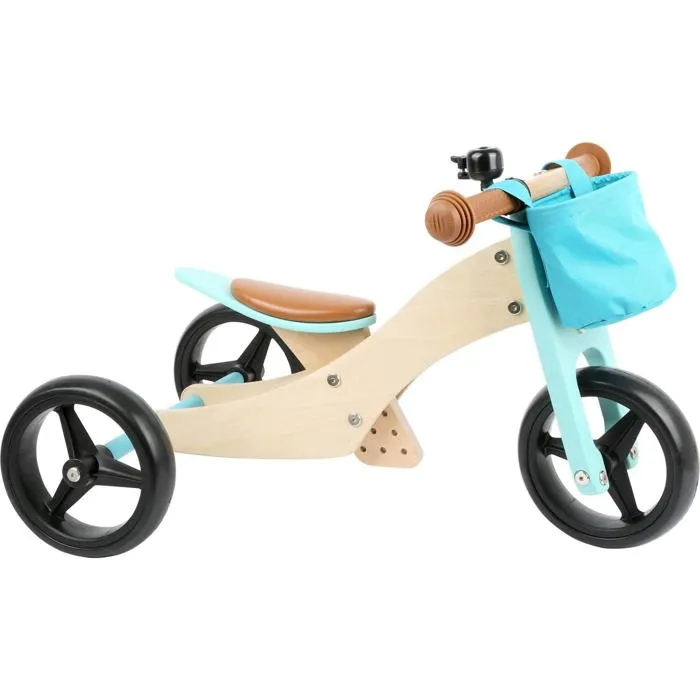 small foot Trike 2 in 1 turquoise en bois tricycle et draisienne avec selle réglable et pneus caoutchoutés 11610 Reconditionné Smallfoot (note : Smallfoot est un film d'animation, pas une reconditionné disponible sur Cdiscount Seconde Vie