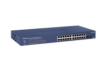 Smart GS724TPv2 - Commutateur - intelligent - 24 x 10/100/1000 (PoE+) + 2 x 1000 Base-X SFP (liaison montante) - Montable sur rack - PoE+ (190 W) Bon état - 159,00 € Smart GS724TPv2 - Commutateur - intelligent - 24 x 10/100/1000 (PoE+) + 2 x 1000 Base-X SFP (liaison montante) - Montable sur rack - PoE+ (190 W) Bon état Netgear reconditionné disponible sur Darty