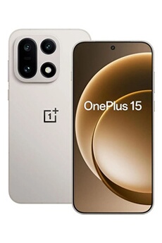 Smartphone 15 5G 16Go RAM 512Go Sand Storm 6.78" 165Hz Tri-Chip AI Snapdragon 8 Elite Gen5 7300mAh Version Globale CPH2747 Très bon état OnePlus reconditionné disponible sur Darty