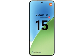 Smartphone 15 vert 6.36 pouces RAM 12 Go 256 Go Bon état Xiaomi reconditionné disponible sur Darty