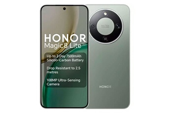 Smartphone 8 lite vert 6.79 pouces RAM 8 Go stockage 512 Go Très bon état - 279,00 € Smartphone 8 lite vert 6.79 pouces RAM 8 Go stockage 512 Go Très bon état Honor reconditionné disponible sur Darty