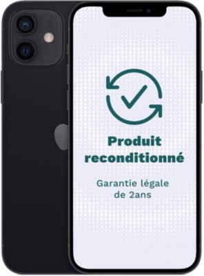 Smartphone APPLE iPhone 12 Noir 128Go Excellent État Parfait état reconditionné disponible sur Boulanger