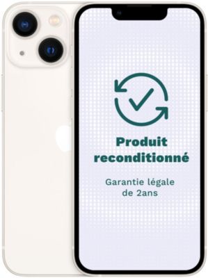 Smartphone APPLE iPhone 13 mini 5G 128Go Blanc Très Bon État Très bon état reconditionné disponible sur Boulanger