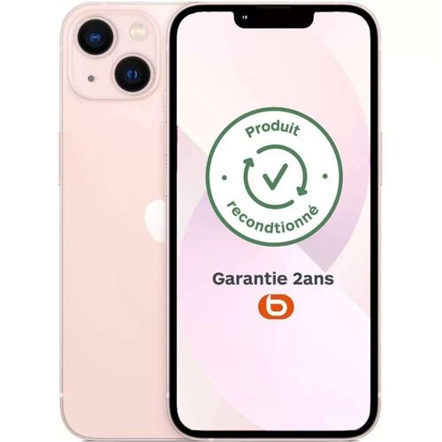 Smartphone Apple iphone 13 rose stockage 128 Go État correct N/A reconditionné disponible sur Fnac