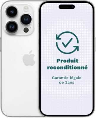 Smartphone APPLE iPhone 14 Pro Argent 128Go Excellent État avec Batterie Neuve Parfait état reconditionné disponible sur Boulanger